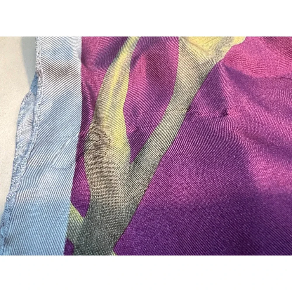 ECHO Silk Deep Purple Floral Scarf 10